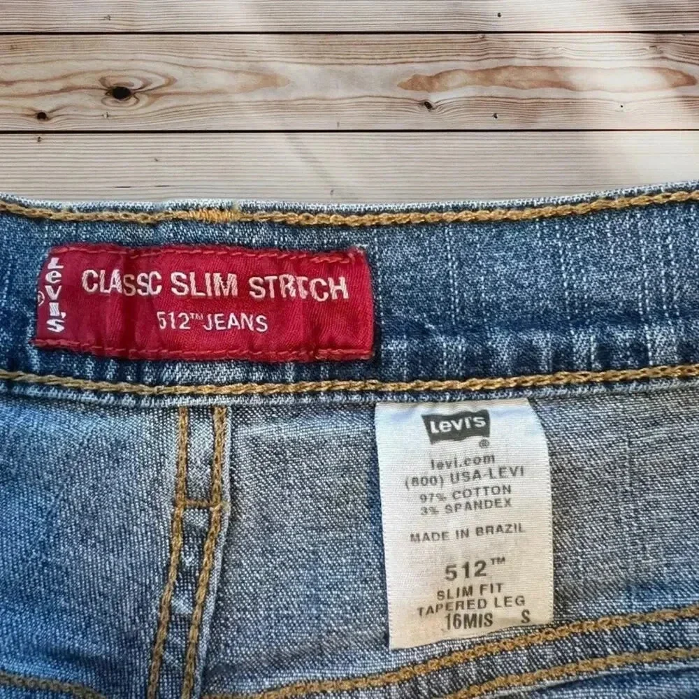 Levi's 512 Women's Slim Fit Tapered Jeans‎ Blue Size 16MIS